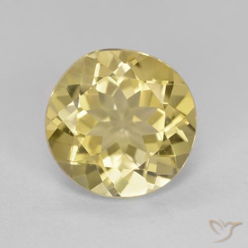 2.55ct Natural Amarelo claro médio Berilo Dourado, Redondo, VVS