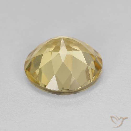 Berilo Dourado Amarelo claro médio Natural 2.55ct, Redondo, VVS