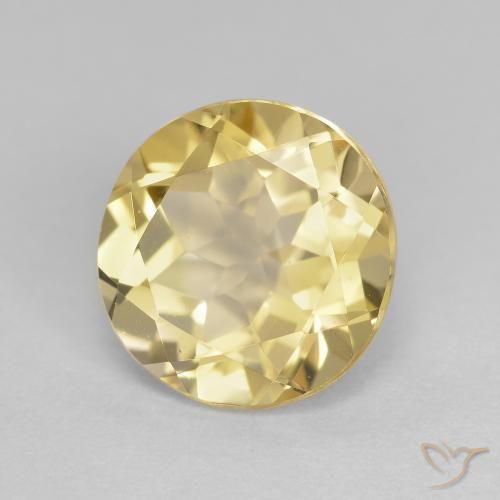 Berilo Dourado Luz Dourada Natural 2.70ct, Redondo, VVS