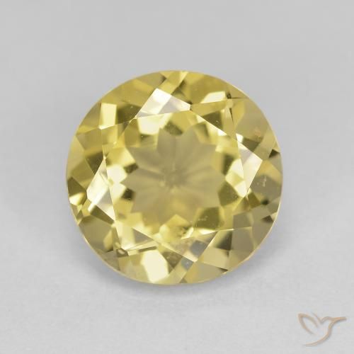 2.59ct Natural Amarelo Dourado Claro Berilo Dourado, Redondo, VVS