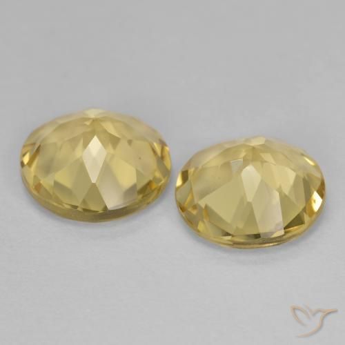 Pedras preciosas de Berilo Dourado Luz amarela natural de 2.96 ct, Redondo, VVS-VS