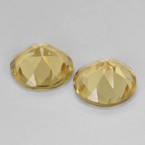 Pedras preciosas de berilo dourado amarelo natural de 3,35 ct, corte redondo, VVS