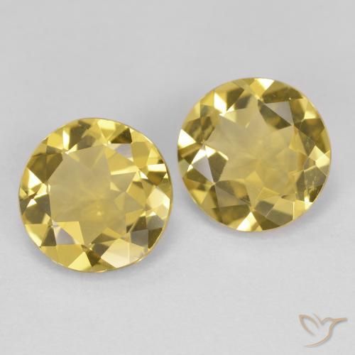 Pedras preciosas de Berilo Dourado Luz amarela natural de 2.70 ct, Redondo, VVS