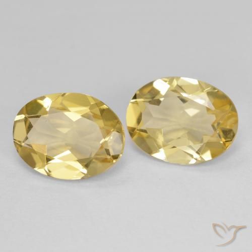 Pedras preciosas de Berilo Dourado Amarelo Dijon natural de 3.09 ct, oval, VS