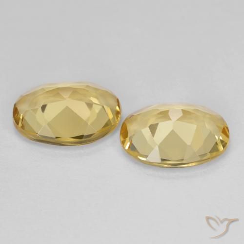 Pedras preciosas de Berilo Dourado Amarelo Dijon natural de 3.09 ct, oval, VS