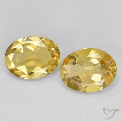 Pedras preciosas de Berilo Dourado Luz amarela natural de 3.14 ct, oval, VS