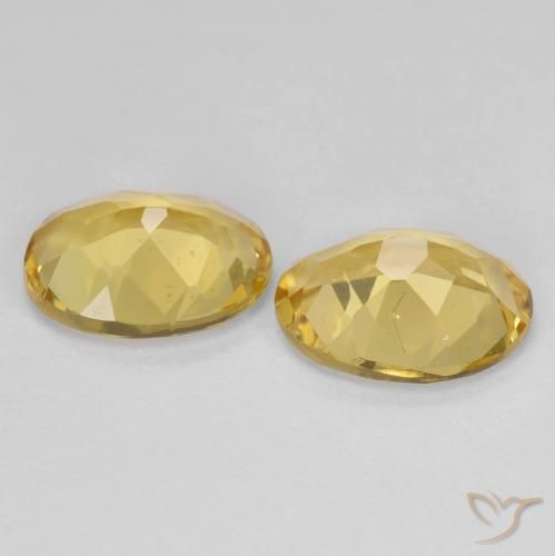 Pedras preciosas de Berilo Dourado Luz amarela natural de 3.14 ct, oval, VS