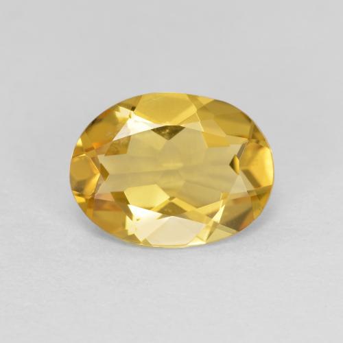 Berilo dourado dourado natural 1,36ct, corte oval, VVS