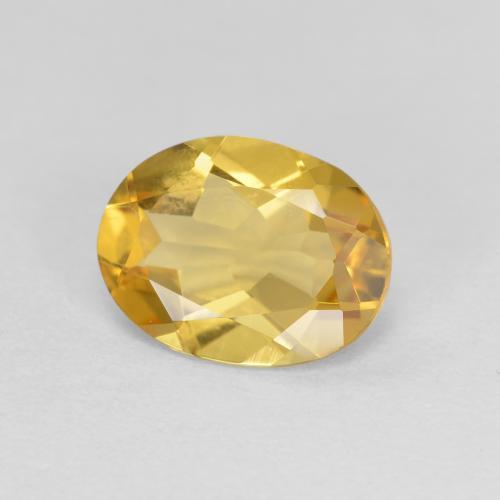 Berilo dourado dourado natural 1,36ct, corte oval, VVS