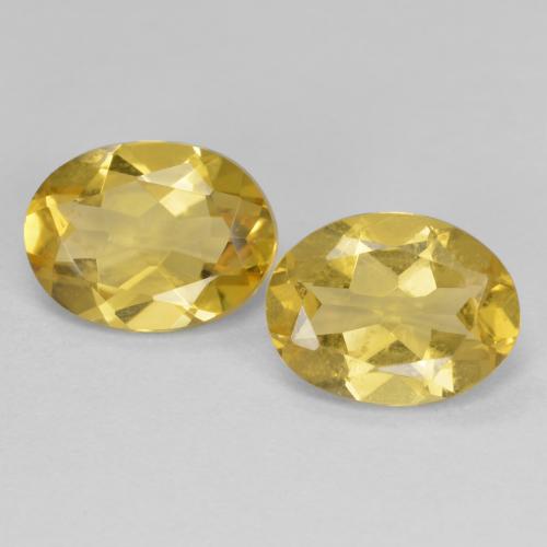 Pedras preciosas de berilo dourado amarelo natural de 3,21 ct, corte oval, VS