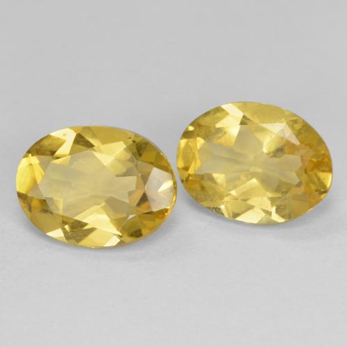Pedras preciosas de berilo dourado amarelo natural de 3,21 ct, corte oval, VS