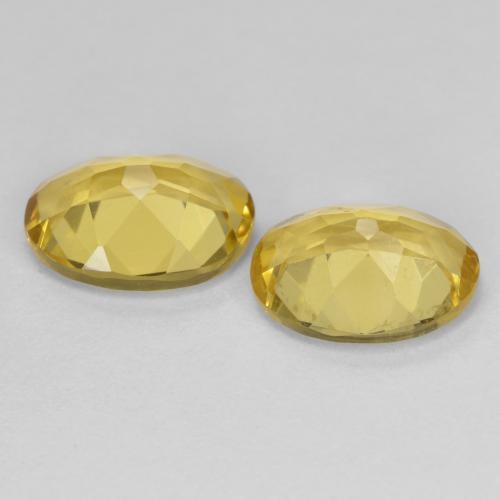 Pedras preciosas de berilo dourado amarelo natural de 3,21 ct, corte oval, VS