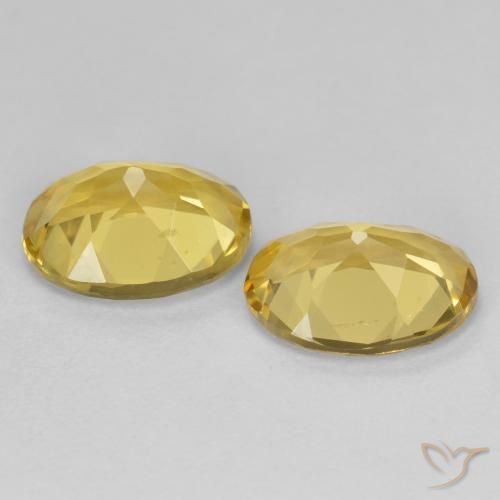 Pedras preciosas de Berilo Dourado Luz amarela natural de 3.22 ct, oval, VVS-VS