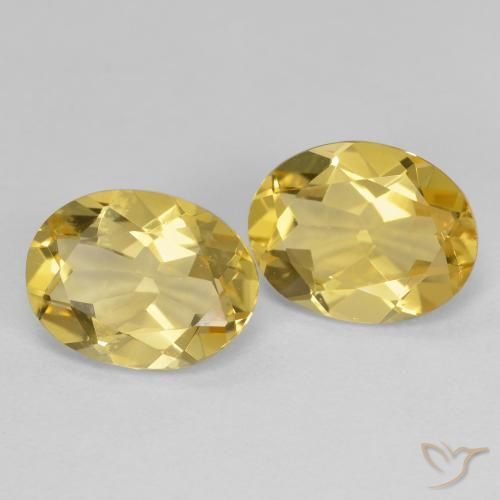 Pedras preciosas de Berilo Dourado Luz Dourada natural de 3.44 ct, oval, VVS-VS
