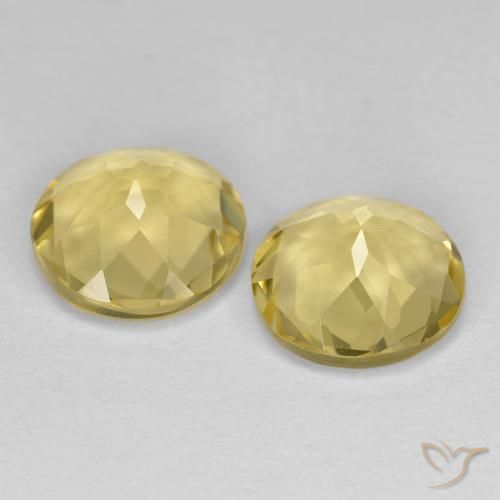 Pedras preciosas de Berilo Dourado Luz amarela natural de 3.15 ct, Redondo, VVS-VS