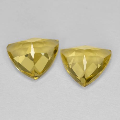 Pedras preciosas de berilo dourado amarelo natural de 2,55 ct, trillion, VVS-VS