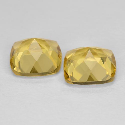 Pedras preciosas de berilo dourado amarelo natural de 3,48 ct, almofada cortada, VS
