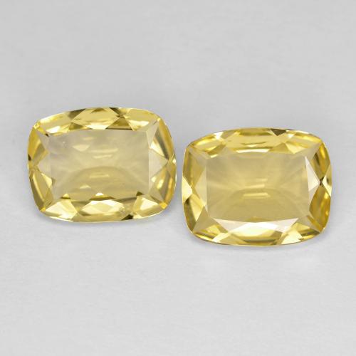 Pedras preciosas de berilo dourado amarelo natural de 2,82 ct, almofada cortada, VS