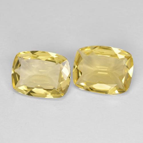 Pedras preciosas de berilo dourado amarelo natural de 2,82 ct, almofada cortada, VS
