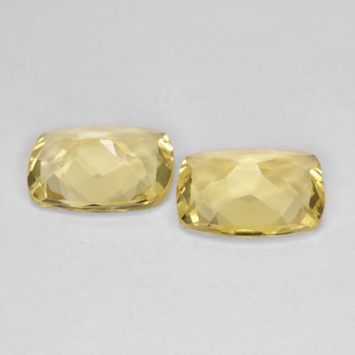 Pedras preciosas de berilo dourado amarelo natural de 2,82 ct, almofada cortada, VS
