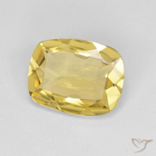 Berilo Dourado Luz Dourada Natural 1.89ct, Almofada, VVS-VS