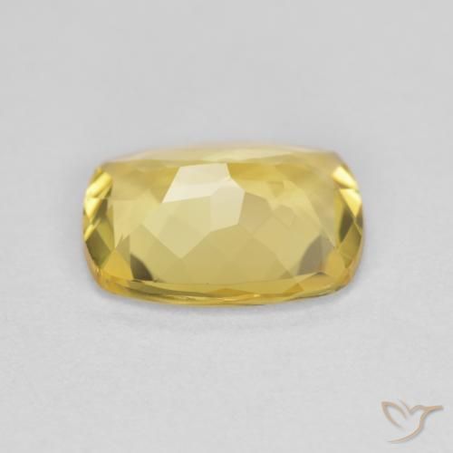 Berilo Dourado Luz Dourada Natural 1.89ct, Almofada, VVS-VS