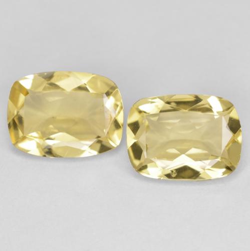 Pedras preciosas de berilo dourado amarelo natural de 2,79 ct, almofada cortada, VVS-VS