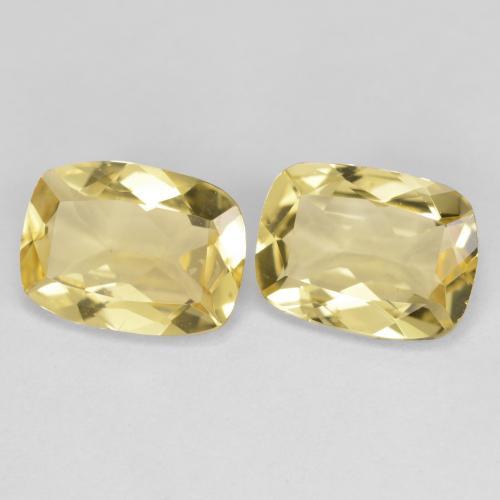 Pedras preciosas de berilo dourado amarelo natural de 2,79 ct, almofada cortada, VVS-VS
