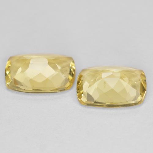 Pedras preciosas de berilo dourado amarelo natural de 2,79 ct, almofada cortada, VVS-VS