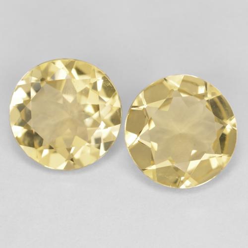 Pedras preciosas de Berilo Dourado Amarelo Toscana natural de 3.09 ct, Corte Redondo, VVS-VS