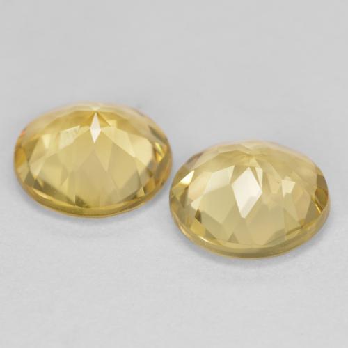 Pedras preciosas de Berilo Dourado Amarelo Toscana natural de 3.09 ct, Corte Redondo, VVS-VS