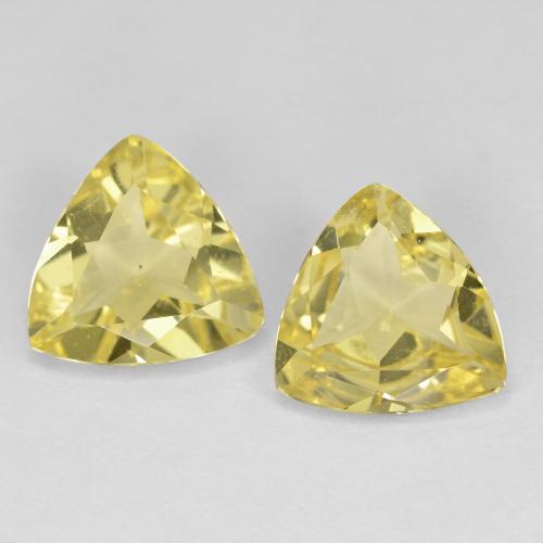 Pedras preciosas de Berilo Dourado Luz amarela natural de 2.21 ct, Trilhão, VVS-VS