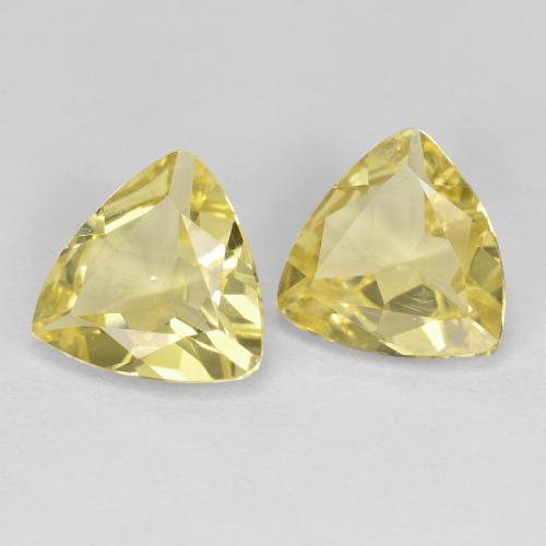Pedras preciosas de Berilo Dourado Luz amarela natural de 2.21 ct, Trilhão, VVS-VS