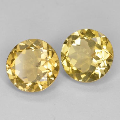 Pedras preciosas de berilo dourado dourado natural de 5,10 ct, corte redondo, VVS-VS