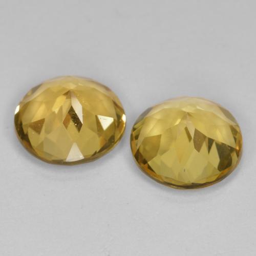 Pedras preciosas de berilo dourado dourado natural de 5,10 ct, corte redondo, VVS-VS