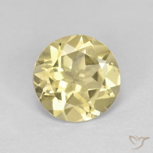 Berilo Dourado Luz amarela Natural 1.56ct, Redondo, VS
