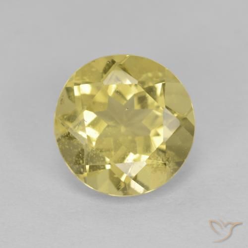 1.80ct Natural Luz amarela Berilo Dourado, Redondo, VS