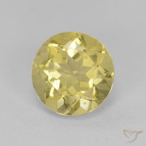 Berilo Dourado Luz amarela Natural 1.80ct, Redondo, VS