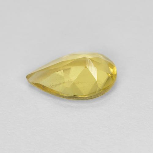 Berilo dourado amarelo natural 0,94ct, formato de pêra, VS