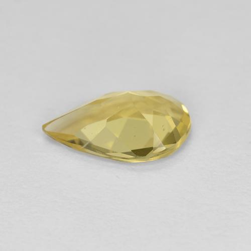 Berilo dourado amarelo natural 0,79ct, formato de pêra, VS