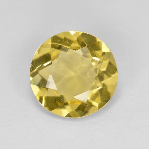 Berilo Dourado amarelo médio Natural 1.93ct, Corte Redondo, VS