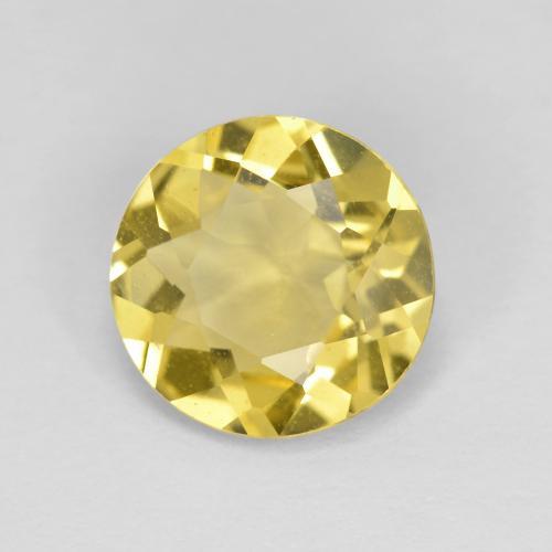 Berilo Dourado amarelo médio Natural 1.93ct, Corte Redondo, VS