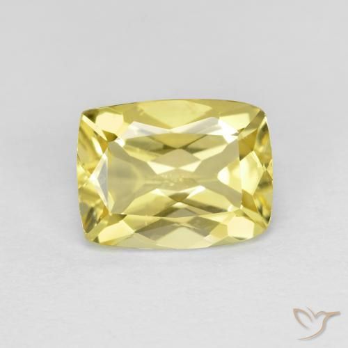 Berilo dourado amarelo natural 1,41ct, almofada cortada, VS
