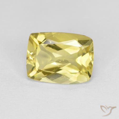 Berilo dourado amarelo natural 1,41ct, almofada cortada, VS