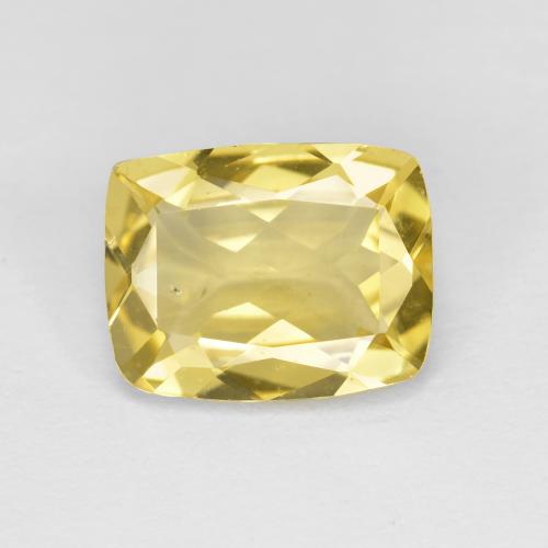 Berilo dourado amarelo natural 1,87ct, almofada cortada, VS