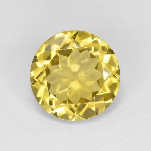 Berilo dourado amarelo natural 2,21ct, corte redondo, VS