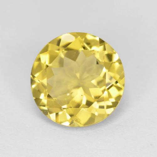 Berilo dourado amarelo natural 2,21ct, corte redondo, VS
