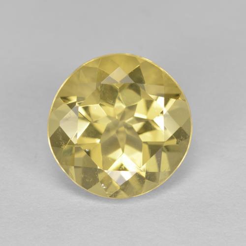 Berilo Dourado Amarelo claro médio Natural 2.02ct, Corte Redondo, VVS-VS