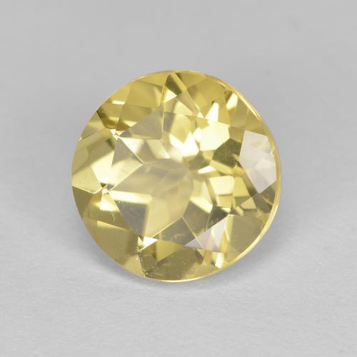 Berilo Dourado Amarelo claro médio Natural 2.02ct, Corte Redondo, VVS-VS