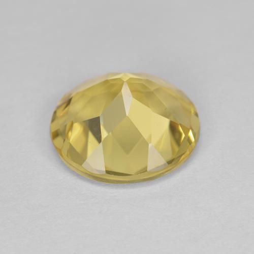 Berilo dourado amarelo natural 1,60ct, corte redondo, VVS